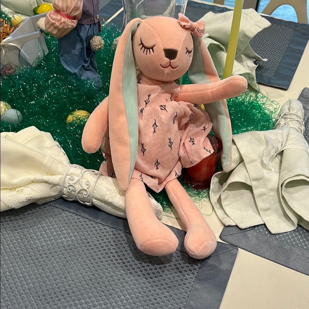 Adorable Pink Plush Bunny Toy